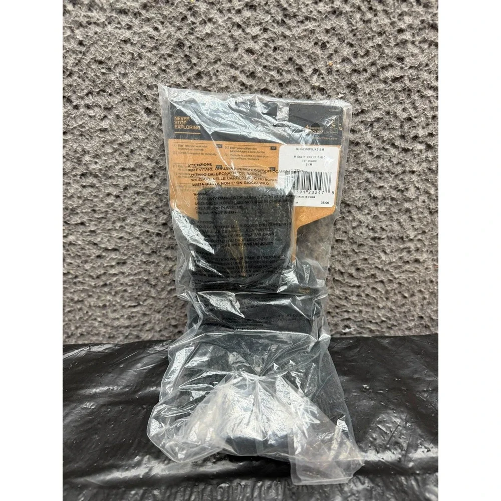 The North Face Salty Dog Acrylic Etip Gloves Black Unisex Size S/M New